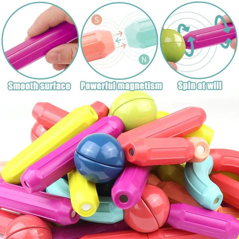 JUEGO DE BLOQUES MAGNETICOS 64 PIEZAS